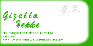 gizella hepke business card